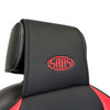 SAAS Seat Sports Cushion Pu Black-Red Large With Logo