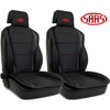 SAAS Seat Sports Cushion Pu Black Large With Logo