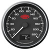SAAS Speedometer + Tachometer 3 1/2" 89mm In Dash Black Muscle Series