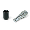 Wheel Nuts S/D Int Hex  Inc Key Black 10Pk