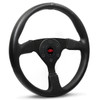 SAAS Steering Wheel Leather 14" Director Black Spoke