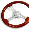 SAAS Steering Wheel Logano Wood Chrome Spoke