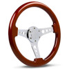 SAAS Steering Wheel Logano Wood Chrome Spoke