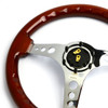 SAAS Steering Wheel Logano Wood Chrome Spoke