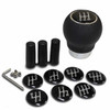 SAAS Leather Gear Knob Black Ball with 8 Shift Patterns