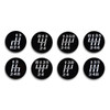 SAAS Leather Gear Knob Black Ball with 8 Shift Patterns