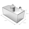 Windscreen Washer Bottle Polished Alloy Univ HK-HT-LC-LJ