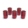 SAAS Valve Cap Red 2 Groove - 5 Pack