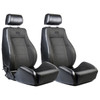 SAAS Seat Sports 4x4 Black PU / Black Cloth A.D.R