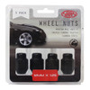 SAAS Wheel Nuts Acorn Taper 12 X 1.25 Black 35mm 5pk