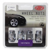 SAAS Wheel Nuts Acorn Bulge 1/2" Chrome 35mm 5pk