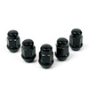 SAAS Wheel Nuts Acorn Bulge 12 X 1.50 Black 35mm 5pk