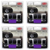 SAAS Wheel Nuts Flat Head Bulge 12 X 1.25 Black 35mm 5pk