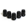 SAAS Wheel Nuts Flat Head Bulge 12 X 1.50 Black 35mm 5pk