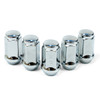 SAAS Wheel Nuts Flat Head Bulge 1/2" Chrome 40mm 5pk