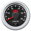 SAAS Volt Gauge 8v-18v 52mm Black Muscle Series 2