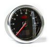 SAAS Speedometer 0 - 220 Kph 3 1/2 Indash Black Muscle Series 3
