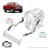 SAAS Intercooler Black Alloy Pipe Hot Side Ranger / BT50 3.2L