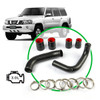 SAAS Intercooler Black Alloy Pipe Kit Patrol GU ZD30 3.0L -07 On