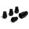 Lock Nuts Splined Bulge 1/2 Black Pk 4