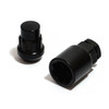 Lock Nuts Splined Bulge 12mm x 1.50 Black Pk 4