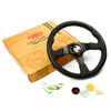 SAAS Sports Steering Wheel Leather 14" Black Spoke