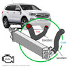 SAAS Silicone Intercooler 2 Pipe and Clamp Kit Everest 3.2 TD 2015-2020