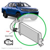 SAAS Silicone Intercooler Black Pipe Hot Bottom Hilux 2.4-2.8 1GD-2GD-