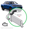 SAAS Toyota Hilux 2.4L 2.8L 1GD 2GD Silicone Intercooler Pipe Hot Side Top