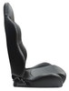 Autotecnica Classic High Back Pair 2 x Black Leather Car Bucket Seats
