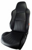 Autotecnica Classic High Back Pair 2 x Black Leather Car Bucket Seats