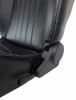 Autotecnica Classic High Back Pair 2 x Black Leather Car Bucket Seats
