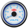 SAAS Volt Gauge White 52mm