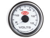 SAAS Volt Gauge White 52mm