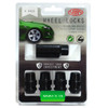 Acorn Lock Nut 12mm x 1.5 Blk/Chr