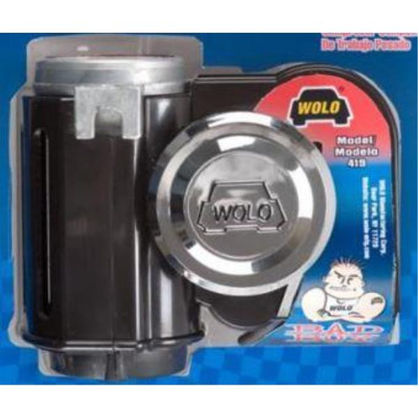 WOLO USA Black Bad Boy Dual Tone Air Horn 118 Decibels 530/680 HZ 12V CAR