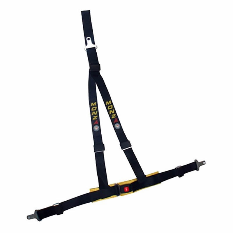 Monza 3 Point 2 Inch Racing Harness Seat Belt Black