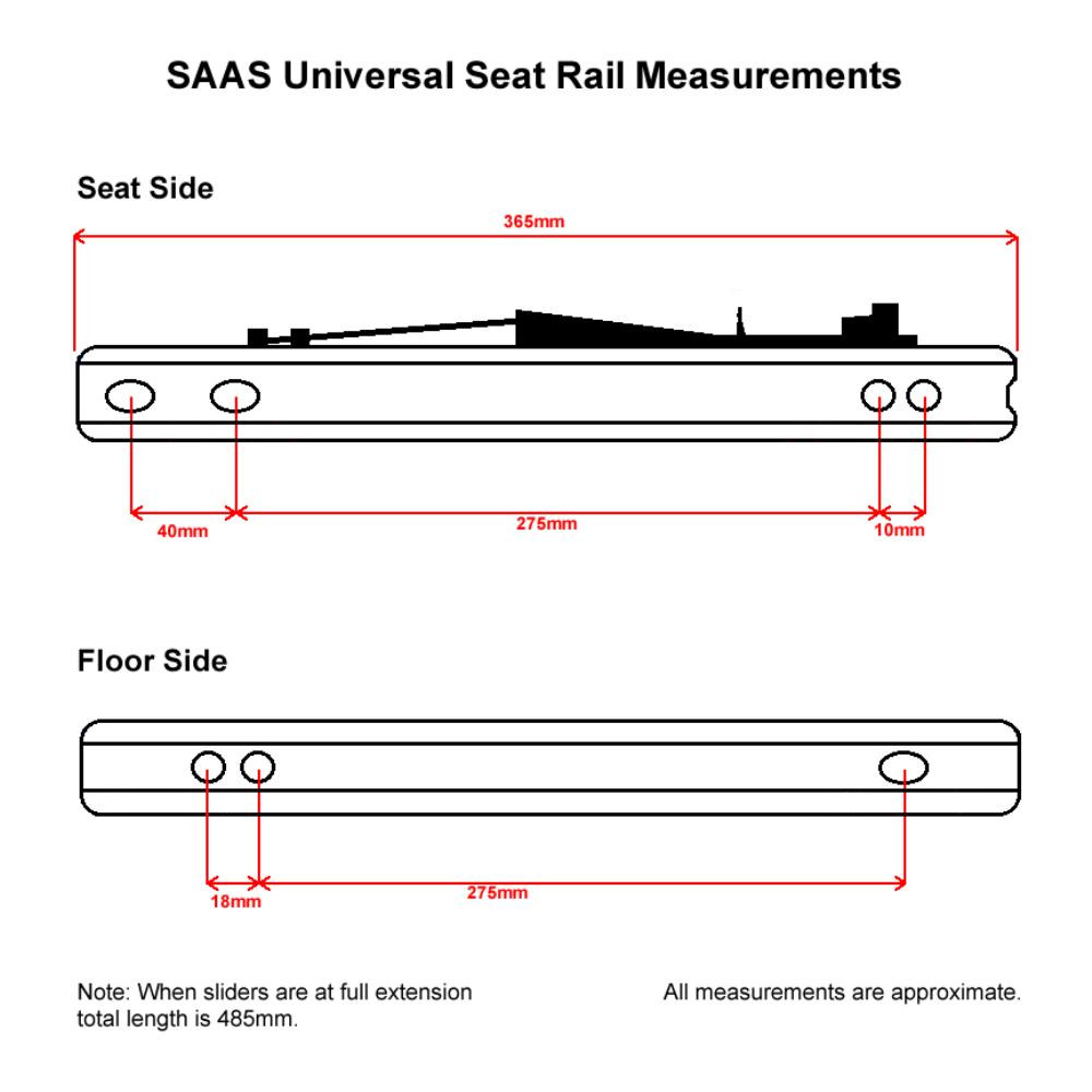 Seat Rail Adaptor Universal