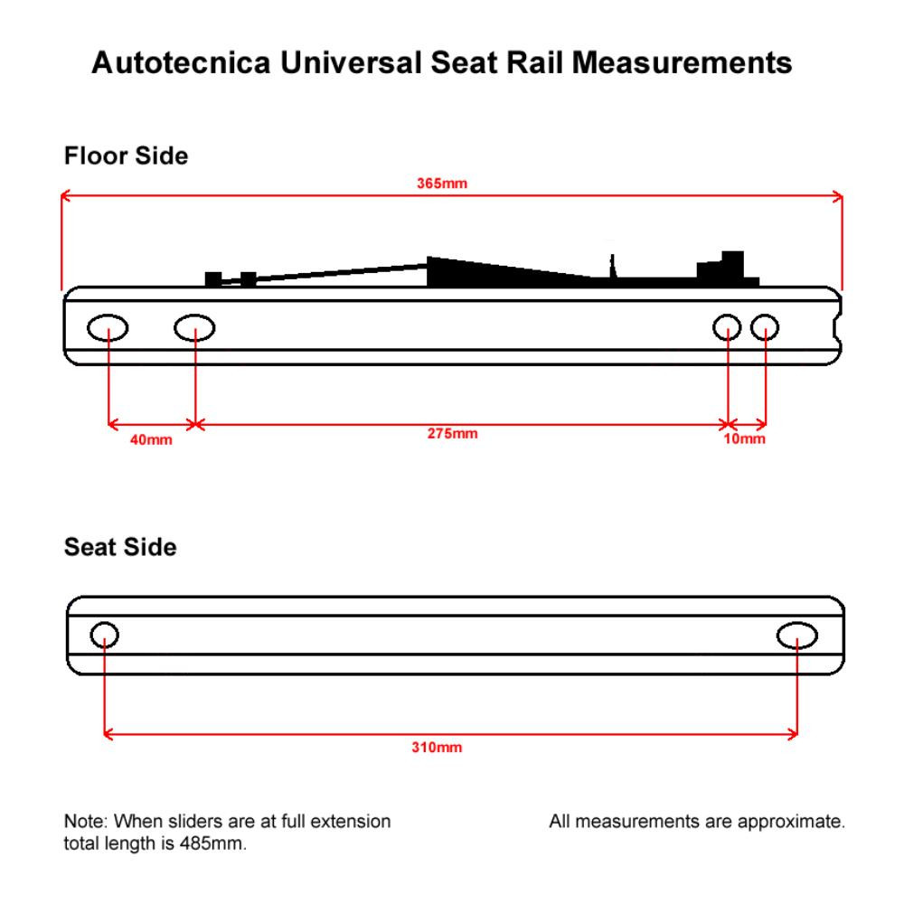Seat Rail Adaptor Universal