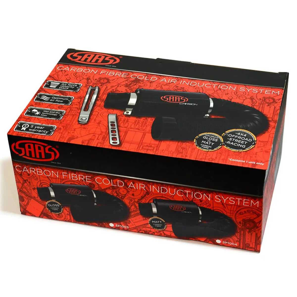SAAS Carbon Cold Air Box Filter Kit