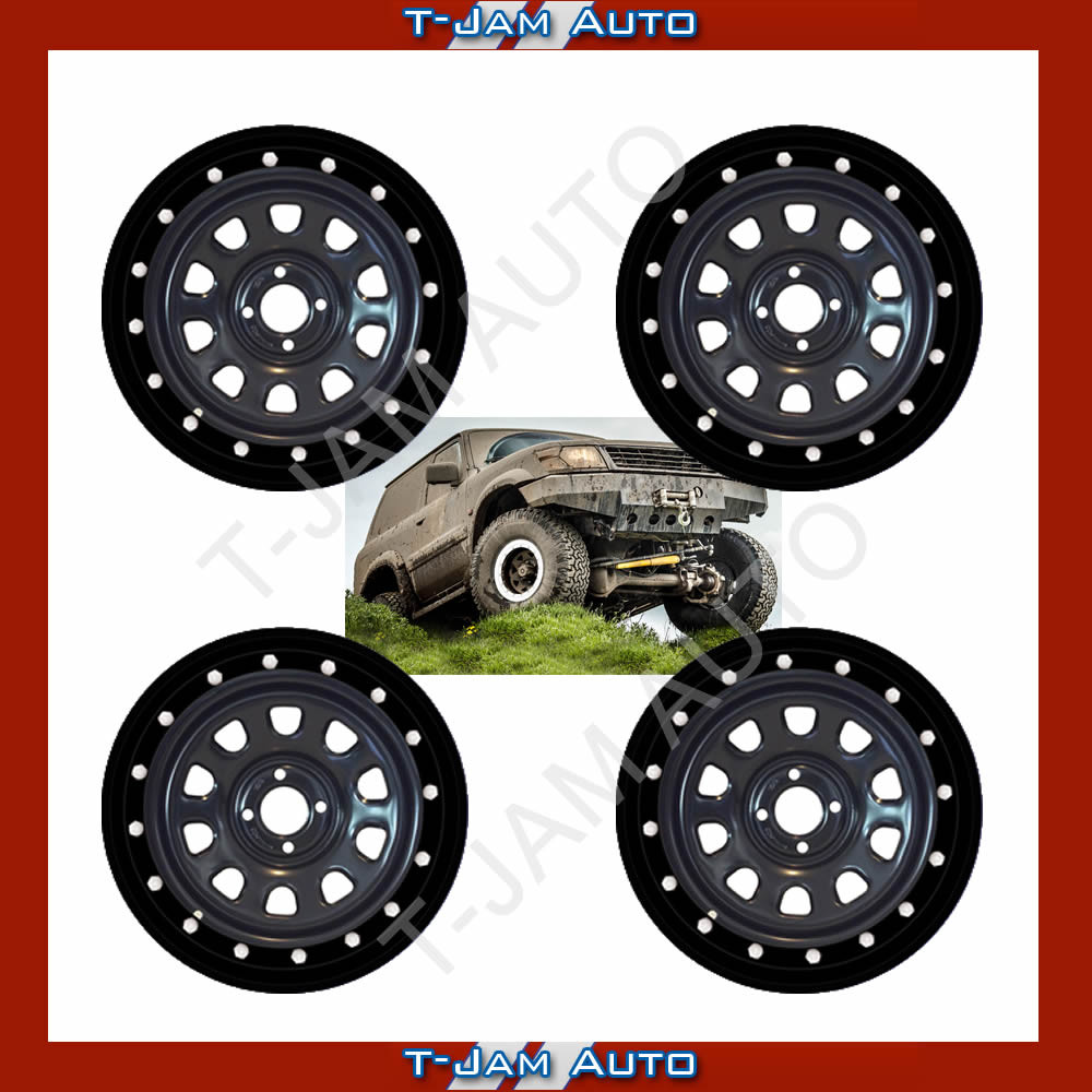 Bead Lock Simulator Kit Suits 15 inch RIMS 4WD & PASSENGER Set of 4 Black