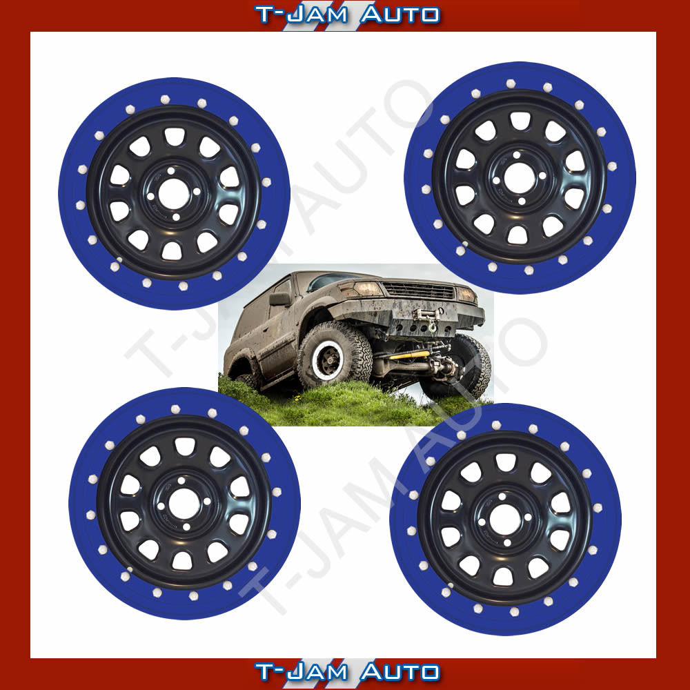 Bead Lock Simulator Kit Suits 15 inch RIMS 4WD & PASSENGER Set of 4 Blue