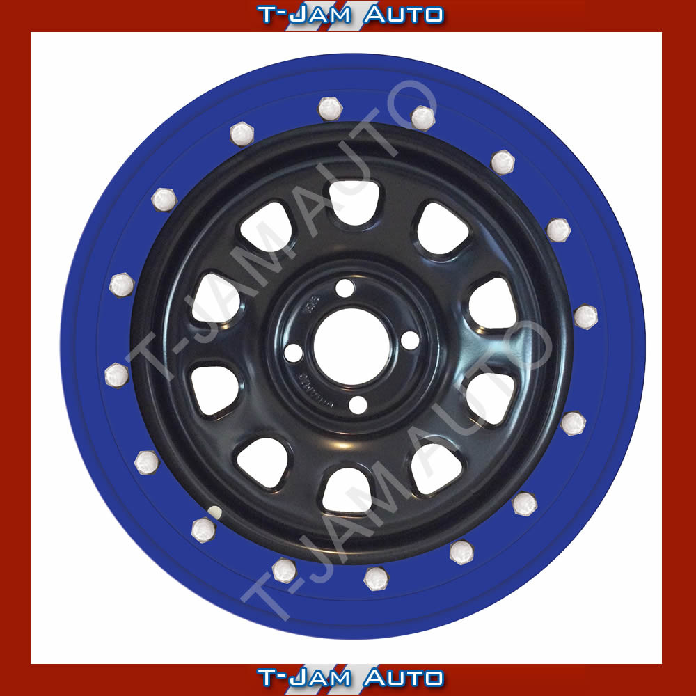 Bead Lock Simulator Kit Suits 15 inch RIMS 4WD & PASSENGER Set of 4 Blue