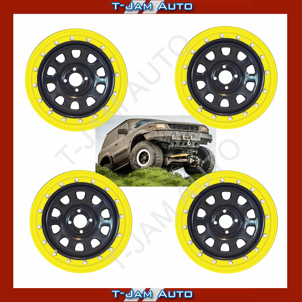 Bead Lock Simulator Kit Suits 15 inch RIMS 4WD & PASSENGER Set of 4 Yellow