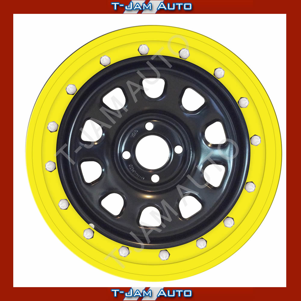 Bead Lock Simulator Kit Suits 15 inch RIMS 4WD & PASSENGER Set of 4 Yellow