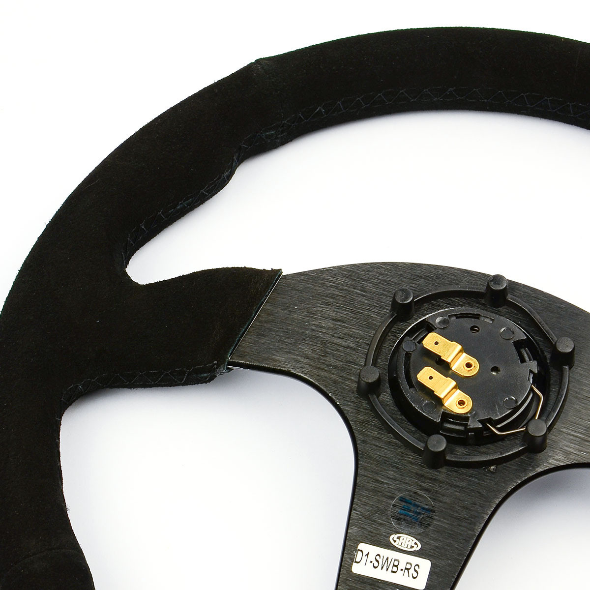 SAAS Sports Steering Wheel Suede 14" ADR Black Spoke