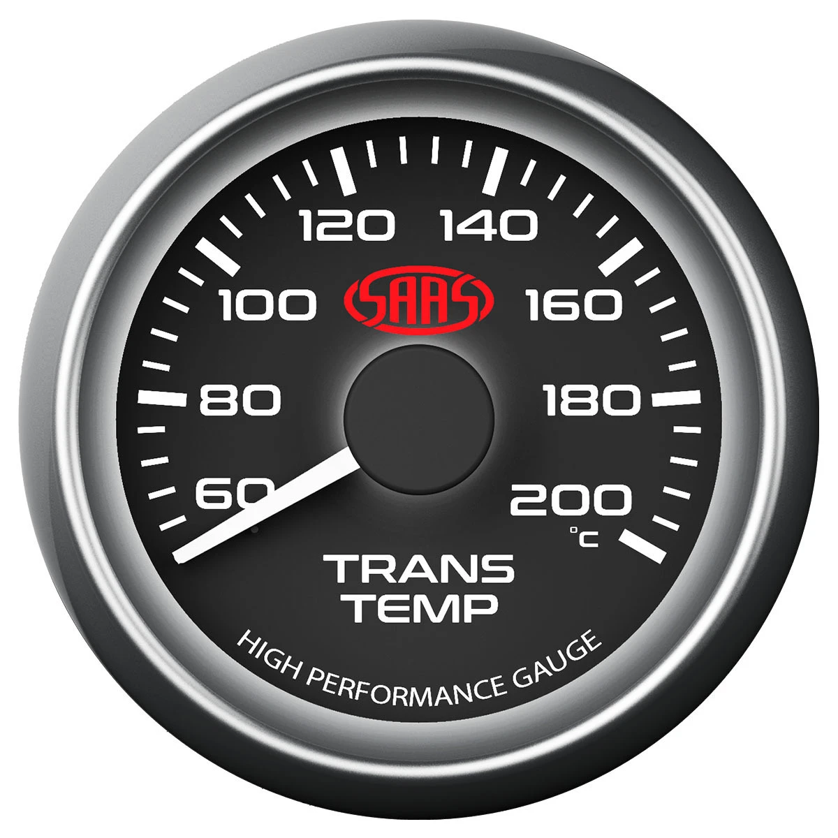 SAAS Trans Temperature Gauge Black 52mm
