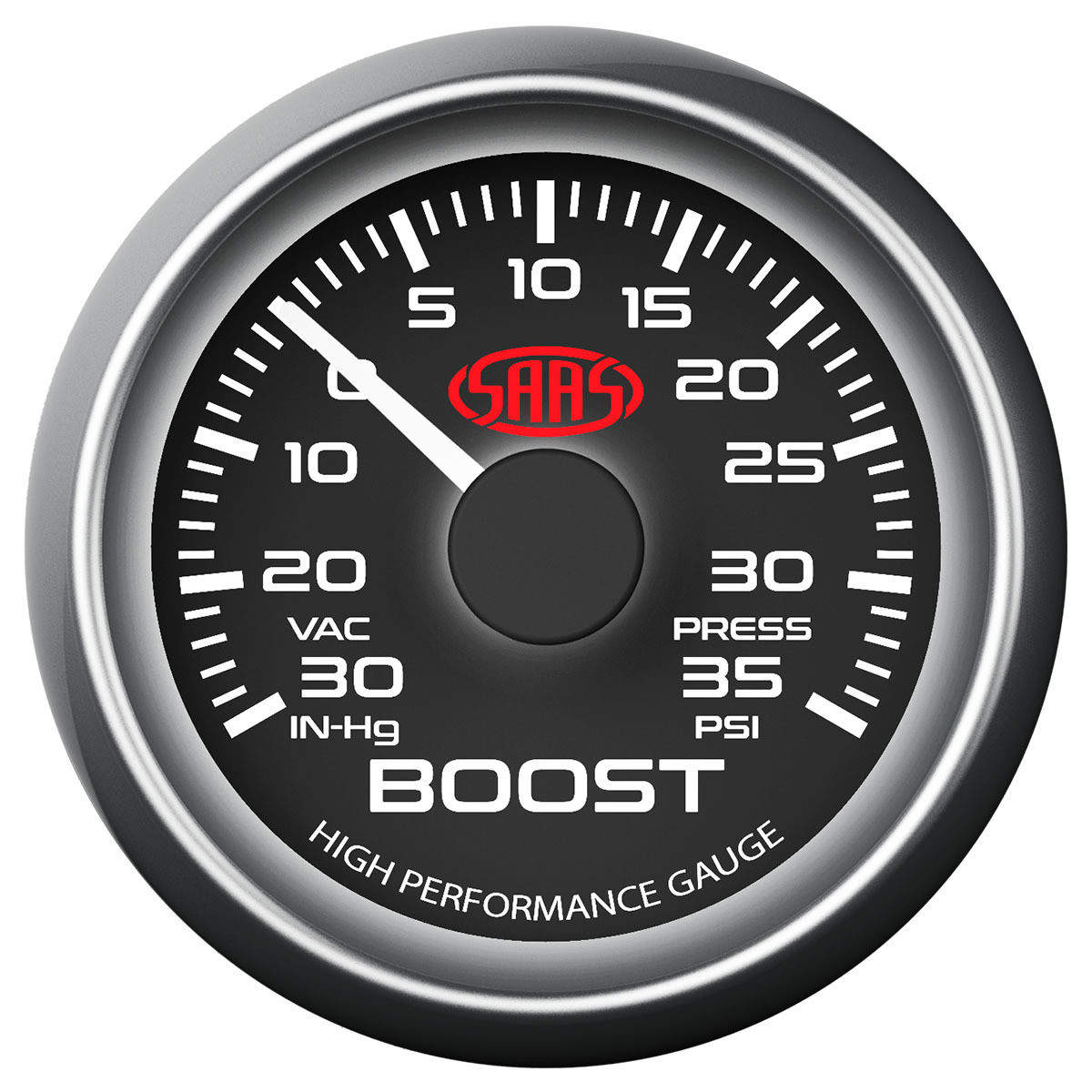 SAAS Boost Gauge Black 52mm