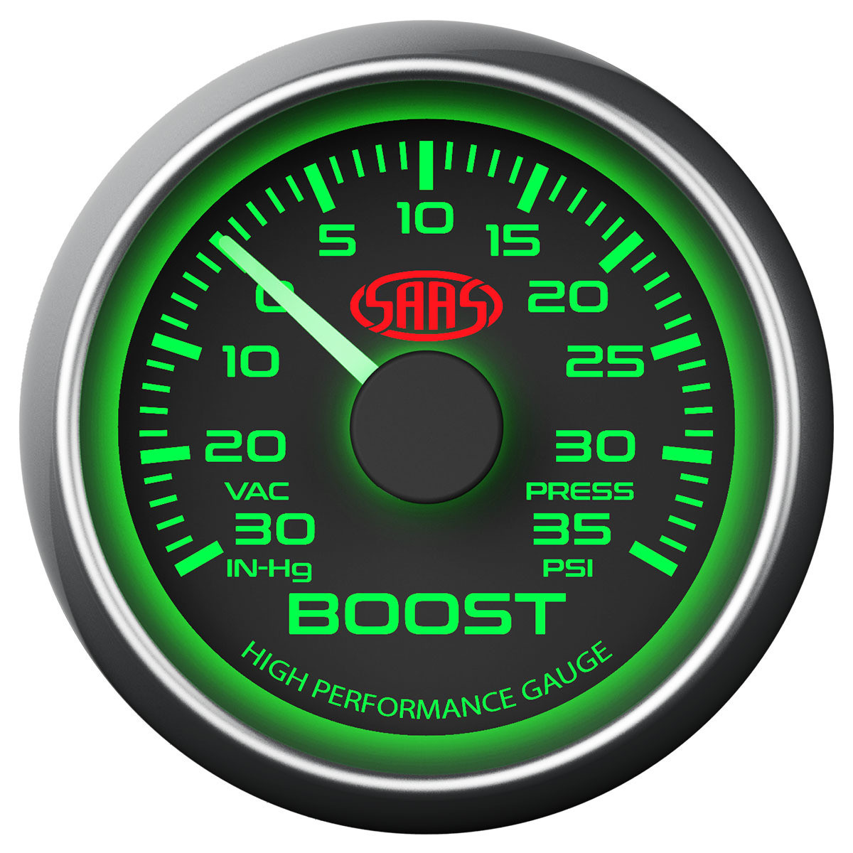 SAAS Boost Gauge Black 52mm