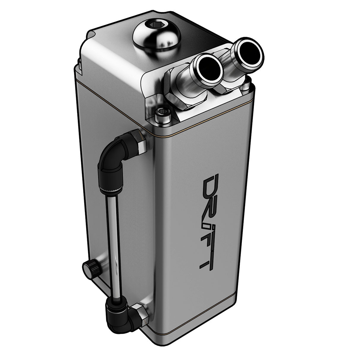 Drift Oil Catch Can Polished 600ml Rectangle